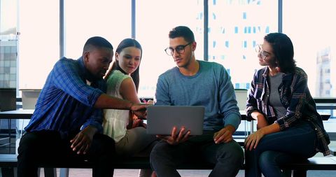 Young Diverse Professionals Collaborating in Modern Office Atmosphere - Download Free Stock Images Pikwizard.com