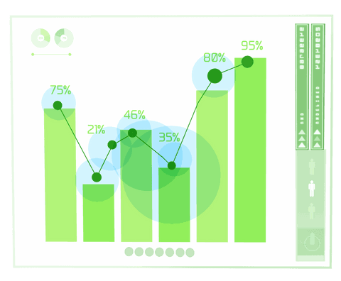 Transparent Infographic with Green Bar Charts and Data Visualizations - Download Free Stock Videos Pikwizard.com