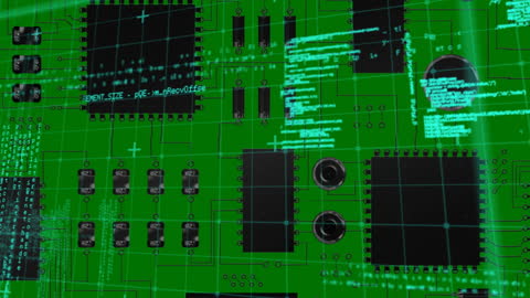 Cybersecurity Digital Interface with Circuit Board