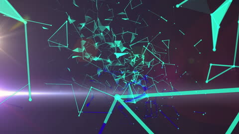 Abstract Network Of Digital Connections and Light Effects