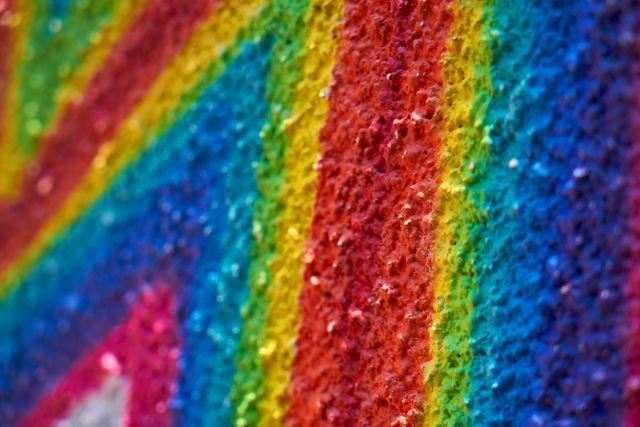Close-Up of Vivid Rainbow-Colored Texture on Wall - Download Free Stock Photos Pikwizard.com