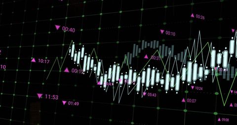 Digital Data Charts and Graphs over Black Background - Download Free Stock Images Pikwizard.com