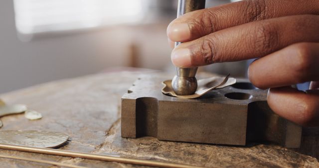 Close-Up of Artisans Hands Crafting Metal Jewelry in Workshop - Download Free Stock Images Pikwizard.com