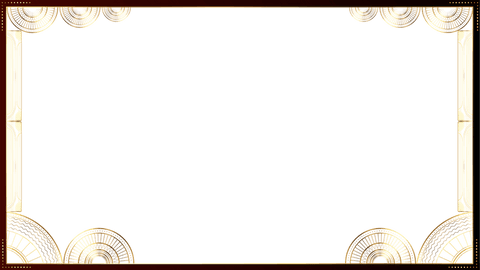 Elegant Art Deco Frame with Gold Fans on Transparent Background - Download Free Stock Videos Pikwizard.com