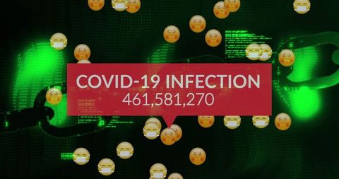 COVID-19 Infection Statistics on Digital Interface