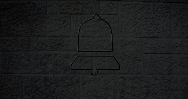 Glowing Neon Bell Icon on Brick Wall for Communication Concept - Download Free Stock Images Pikwizard.com