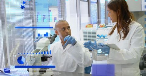 Diverse Scientists Collaborating in High-Tech Laboratory Setting - Download Free Stock Images Pikwizard.com