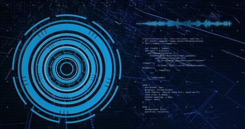 Futuristic Digital Data Stream and Cybersecurity Elements - Download Free Stock Images Pikwizard.com