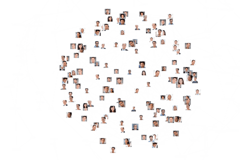 Transparent Communication Network with Diverse Colleagues on White Background - Download Free Stock Videos Pikwizard.com