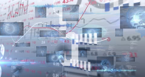 Futuristic Financial Data and Analytics Interface