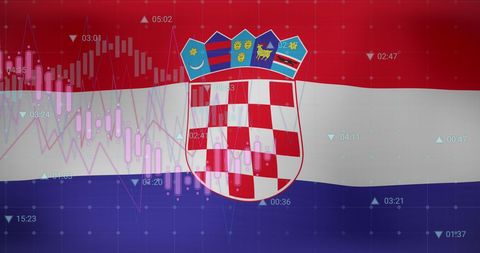 Innovative digital analytics with croatian flag symbolism