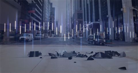 digital financial interface overlay on urban cityscape - Download Free Stock Images Pikwizard.com