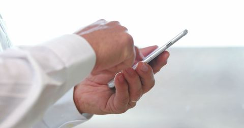 Businessman Using Smartphone for Remote Work - Download Free Stock Images Pikwizard.com