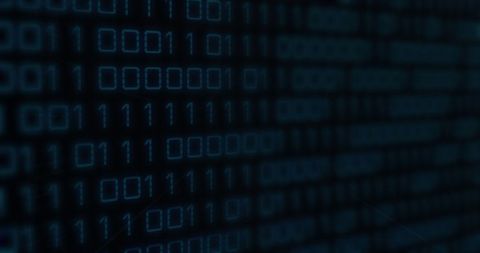 Abstract Binary Code on Dark Screen: Digital Technology Concept - Download Free Stock Images Pikwizard.com