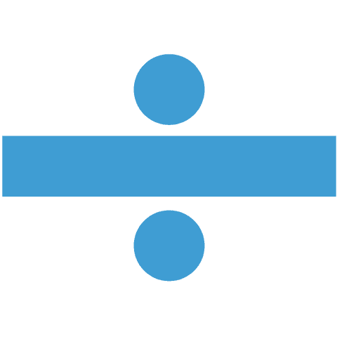 Blue Division Symbol on Transparent Background for Mathematical Designs - Download Free Stock Videos Pikwizard.com