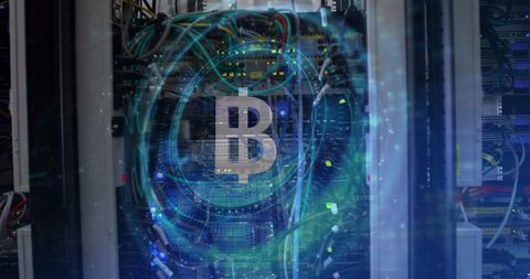 Bitcoin Symbol and Secure Data Server in Digital Finance - Download Free Stock Images Pikwizard.com