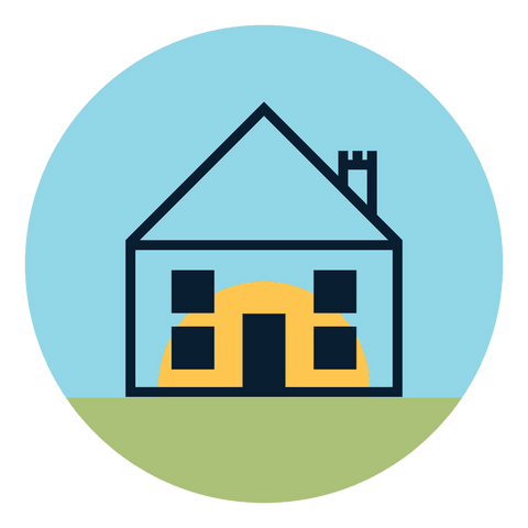 transparent digital house symbol on blue circle design - Download Free Stock Videos Pikwizard.com
