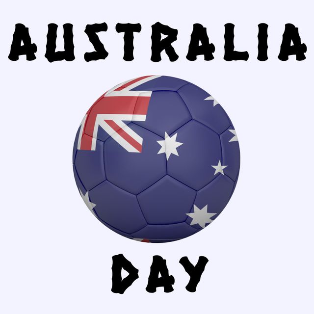 Australia Day Soccer Ball with Australian Flag - Download Free Stock Templates Pikwizard.com