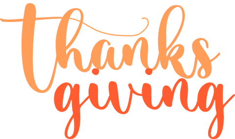 Stylish thanksgiving brushstroke transparent typographic art
