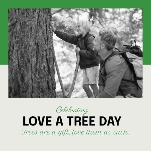 father and son bonding in forest celebrating love a tree day - Download Free Stock Templates Pikwizard.com