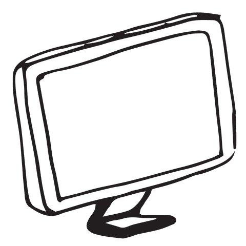 transparent sleek desktop monitor sketch on white background - Download Free Stock Videos Pikwizard.com