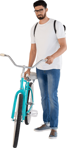 transparent background guy with bicycle and backpack - Download Free Stock Videos Pikwizard.com