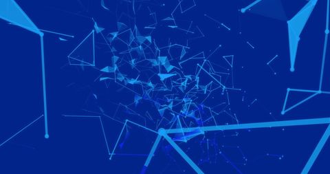 Abstract Network of Digital Connections Against Blue Background - Download Free Stock Images Pikwizard.com