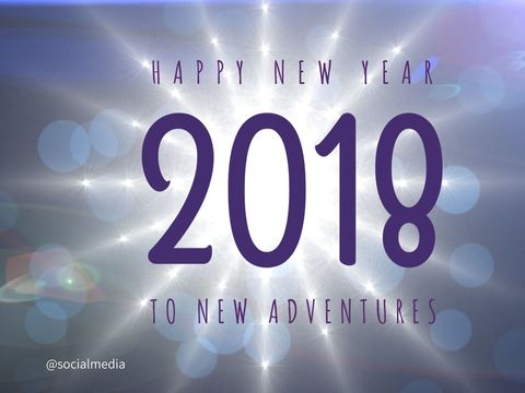 New Year 2018 Celebration with Sparkling Lights for Joyful Greetings - Download Free Stock Templates Pikwizard.com
