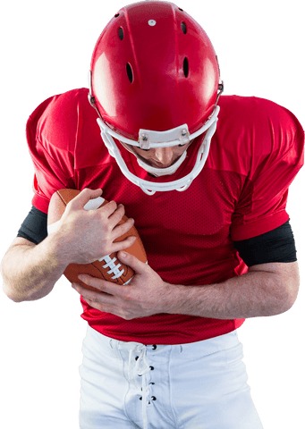 Transparent football player securing ball extravaganza