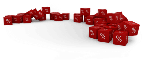 Transparent Red Percentage Blocks in Dynamic Layout - Download Free Stock Videos Pikwizard.com