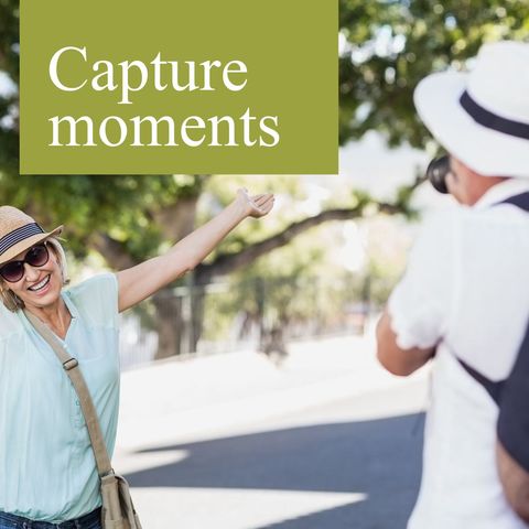 Joyful Couple Embracing Travel and Photography - Download Free Stock Templates Pikwizard.com
