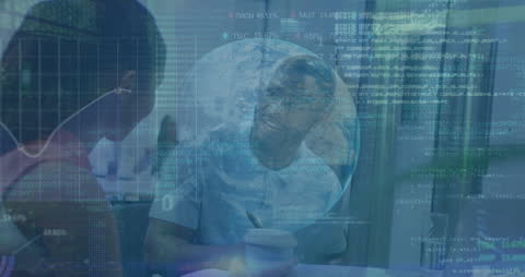 Global Finance Concept with Diverse Team and Market Analysis