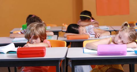 Children Tired During Classroom Learning - Download Free Stock Images Pikwizard.com
