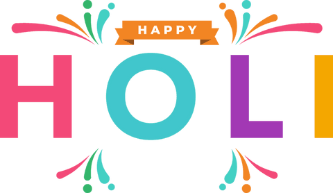 Transparent happy holi design celebrate with festive colors