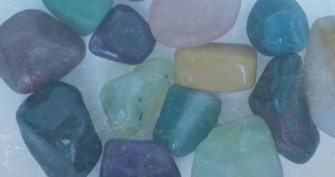 Elegant assortment of polished tumbled gemstones