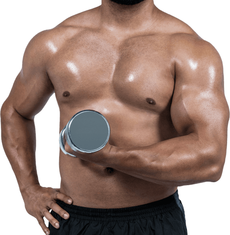 Muscular Man Lifting Dumbbell Transparent Fitness Motivation