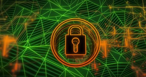 Digital Security Lock Overlay in Green Cyber Network - Download Free Stock Images Pikwizard.com