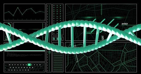 dna strand over digital data interface and scientific grid - Download Free Stock Images Pikwizard.com