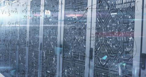 Data Processing in Advanced Server Room Masters Business Intelligence