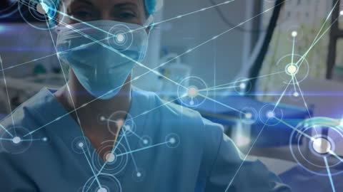 Digital Healthcare Technology with Female Surgeon Concept