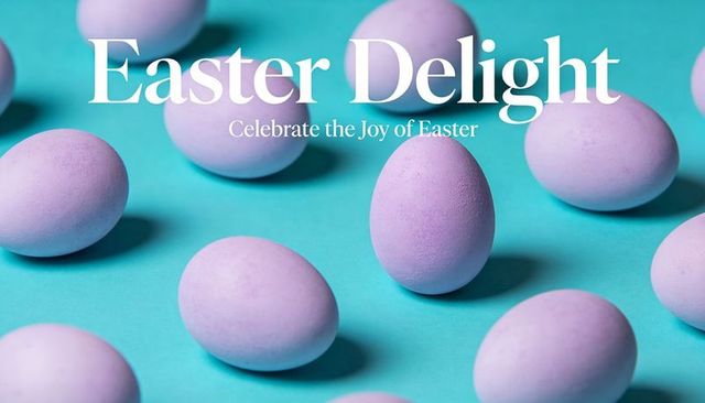 Pastel lavender easter eggs on teal background with single upright egg and soft shadows