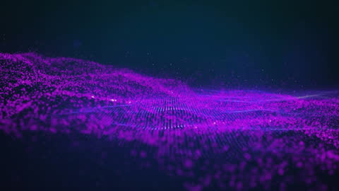 Abstract Purple Glowing Wave on Dark Background