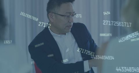 Digital Interface with Businessman Analyzing Data - Download Free Stock Images Pikwizard.com