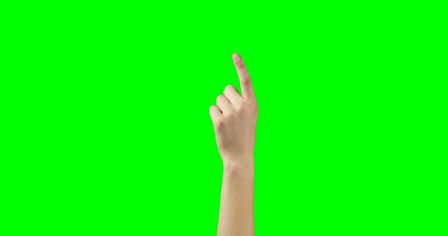 Hand Pointing Finger Up on Green Background - Download Free Stock Images Pikwizard.com