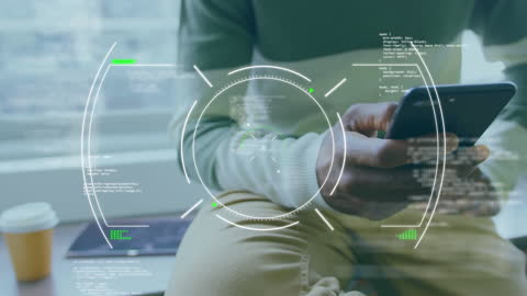 Technology Interface Concept with Smartphone User