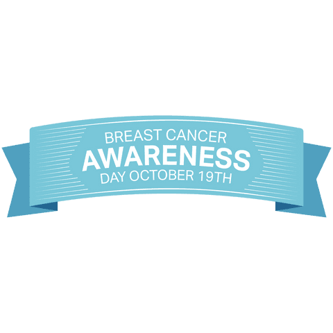 blue awareness banner with breast cancer message on transparent background - Download Free Stock Videos Pikwizard.com