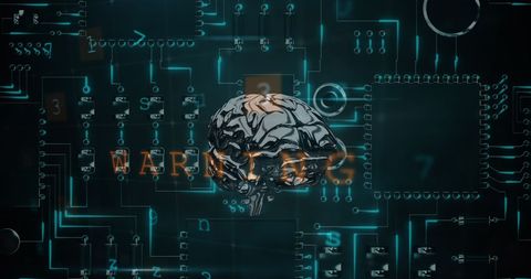 Digital Brain with Circuit Board - Download Free Stock Images Pikwizard.com