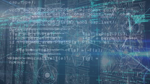 Futuristic Global Data Technology Concept with Digital Interface