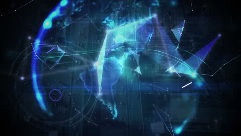 Global Digital Business Concept with Futuristic Overlay