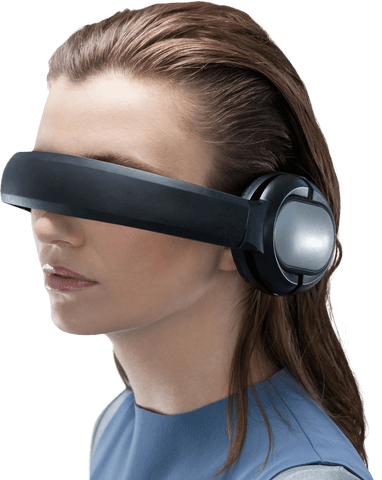 futuristic virtual reality headset on female user, transparent background - Download Free Stock Videos Pikwizard.com